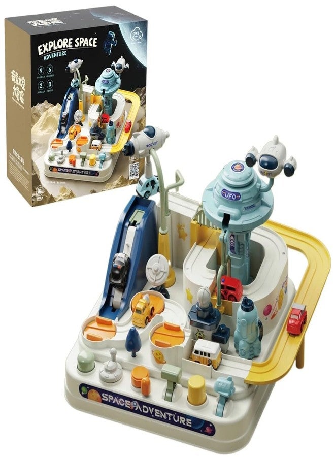 EXOMOON Galactic Explorer: Space Adventure Car Track Toy | Interactive Race Track Playset | Enhance Fine Motor Skills & Spark Adventure Fun for Kids | Explore Space Adventure - Image 1